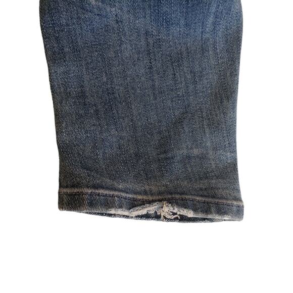 Mother Womens The Looker Graffiti Girl Distressed Blue Jeans 31 Comfort Stretch - Picture 8 of 16